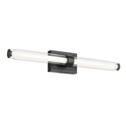 Laurene 31" Clear Glass Bath Vanity Light in Black