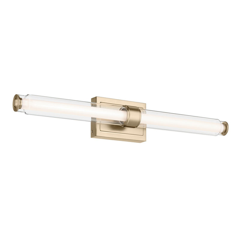 Laurene 31" Clear Glass Bath Vanity Light in Champagne Bronze