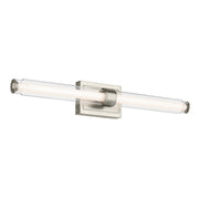 Laurene 31" Clear Glass Bath Vanity Light in Brushed Nickel