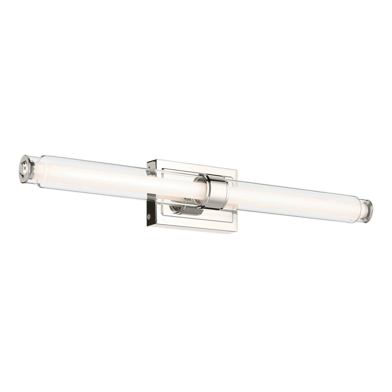 Laurene 31" Clear Glass Bath Vanity Light in Polished Nickel