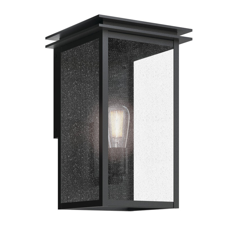 Arkville Large Outdoor Wall Lantern in Textured Black