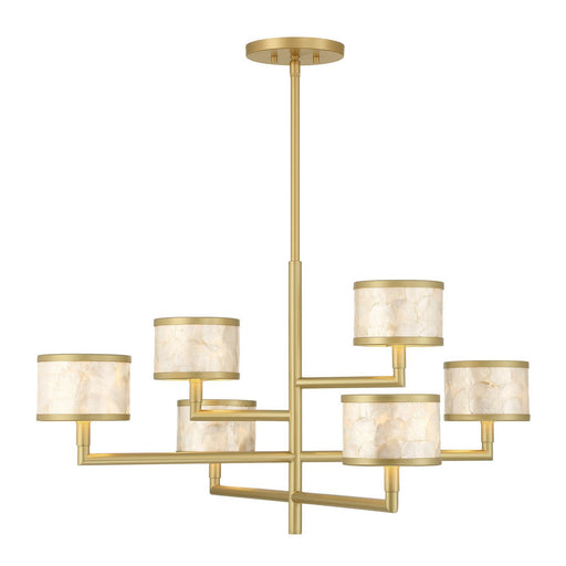 Mariquita 6-Light Chandelier in Spun Gold
