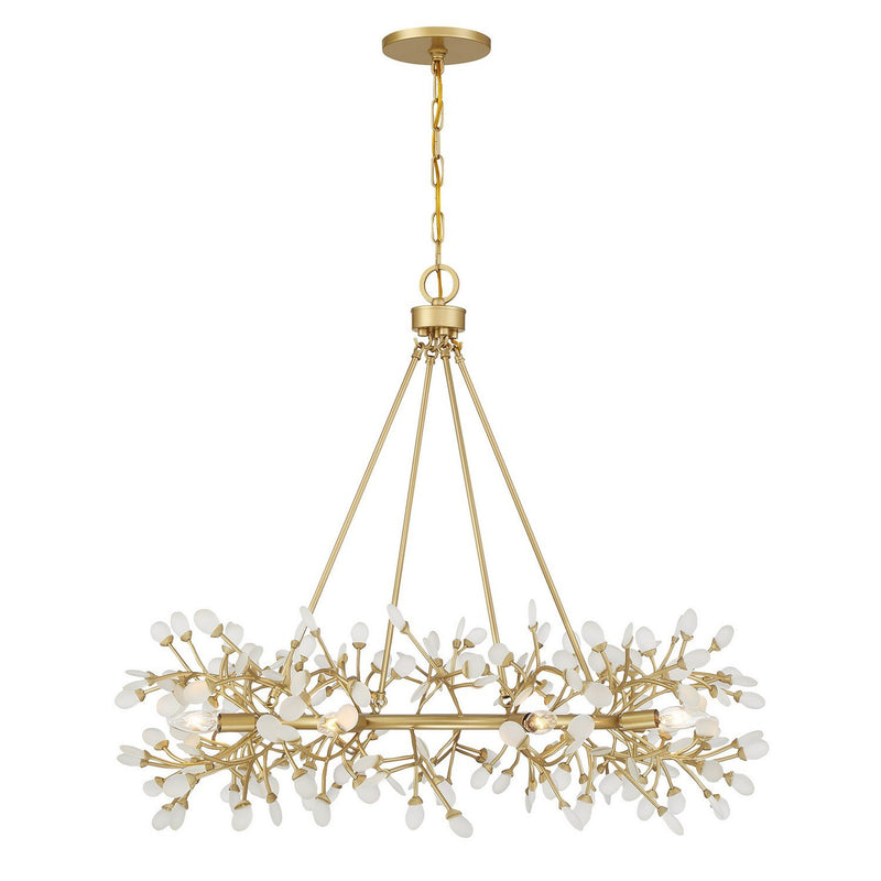 Once 8-Light Chandelier in Spun Gold
