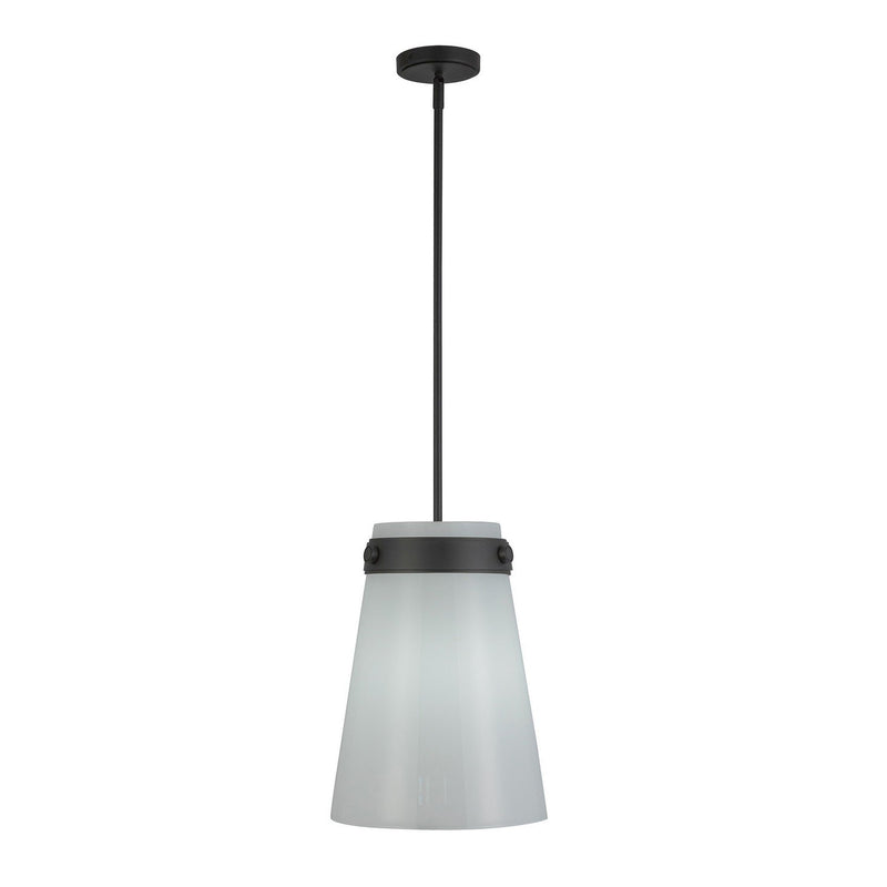 Dahlia 12" Cone Pendant in Black