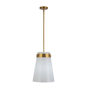 Dahlia 12" Cone Pendant in Brushed Brass