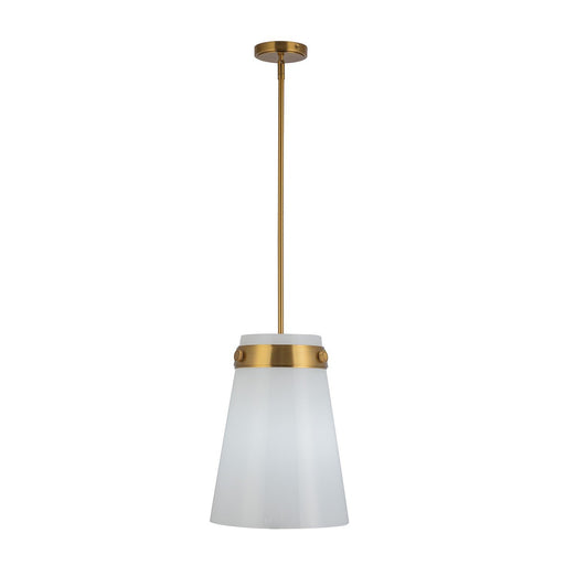 Dahlia 12" Cone Pendant in Brushed Brass