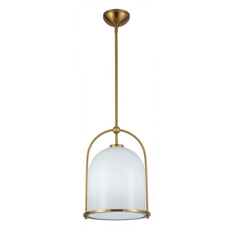 Dahlia 11.5" Bell Pendant in Brushed Brass