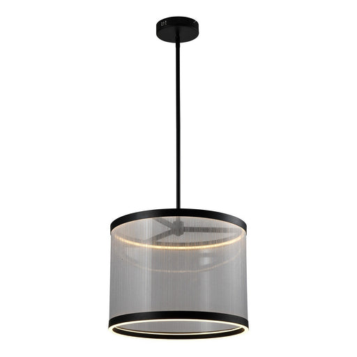 Cora LED Drum Pendant in Silver