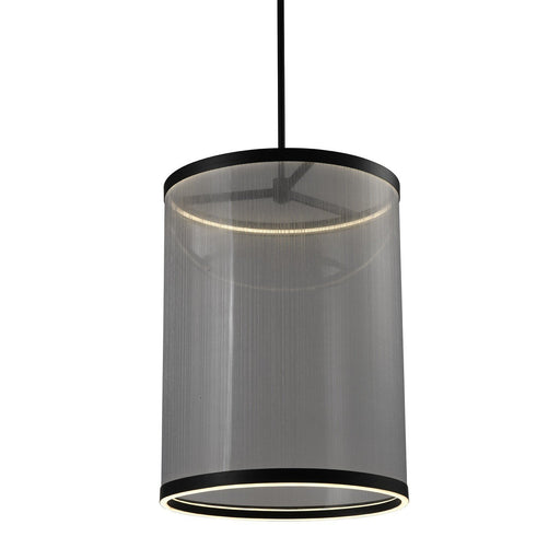 Cora Tall LED Drum Pendant in Silver