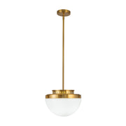 Dahlia 12" Globe Pendant in Brushed Brass