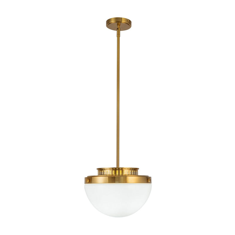 Dahlia 12" Globe Pendant in Brushed Brass