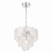 Bianca 5-Light Pendant in Polished Nickel and Crystalline