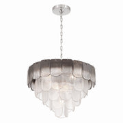 Bianca 12-Light Chandelier in Polished Nickel and Crystalline Smoke