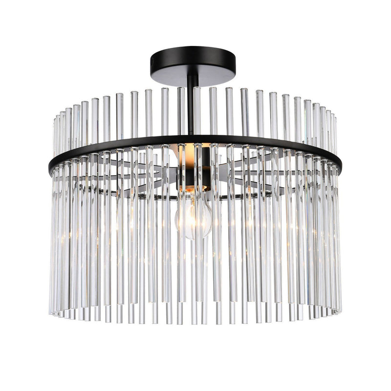 Ava Semi-Flush Mount in Black