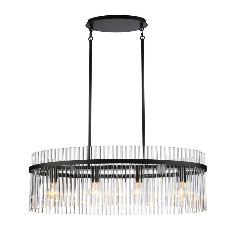 Ava 4-Light Linear Pendant in Black