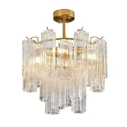 Sophia 5-Light Semi-Flush Mount in Brass