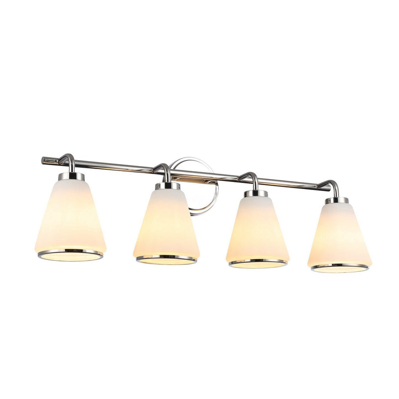 Zoey 4-Light Bath Vanity Light in Polished Nickel