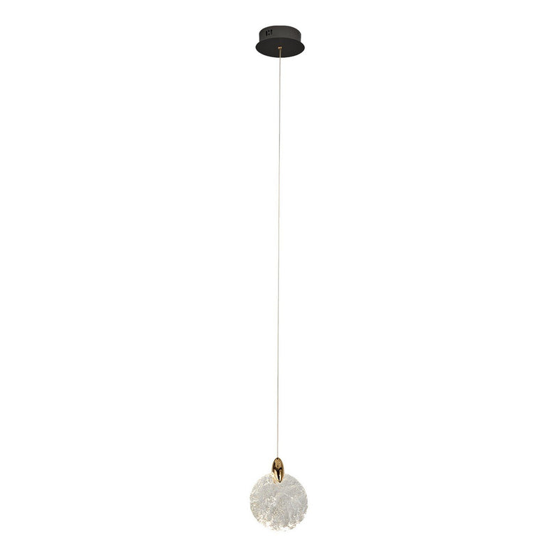 Snowflake LED Mini Pendant in Satin Brass