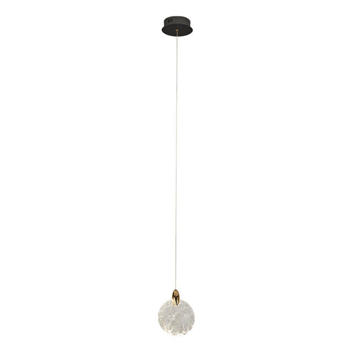 Snowflake LED Mini Pendant in Satin Brass