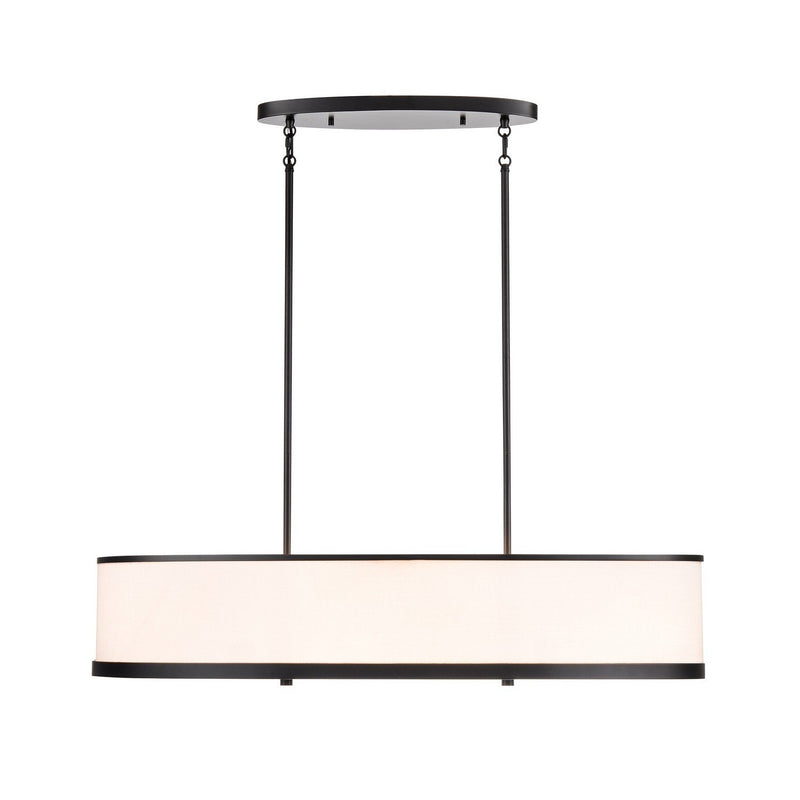 High Street 8-Light Linear Pendant in Black