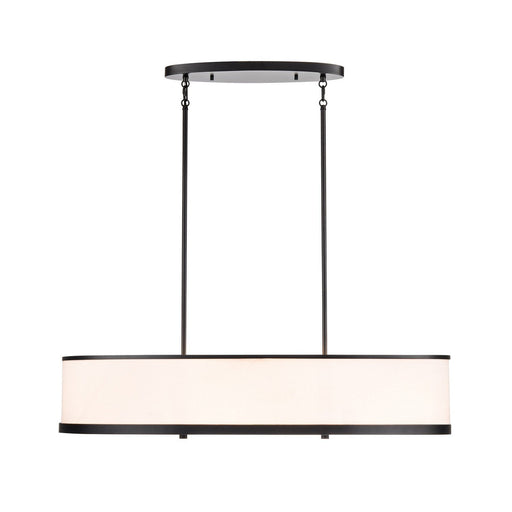High Street 8-Light Linear Pendant in Black
