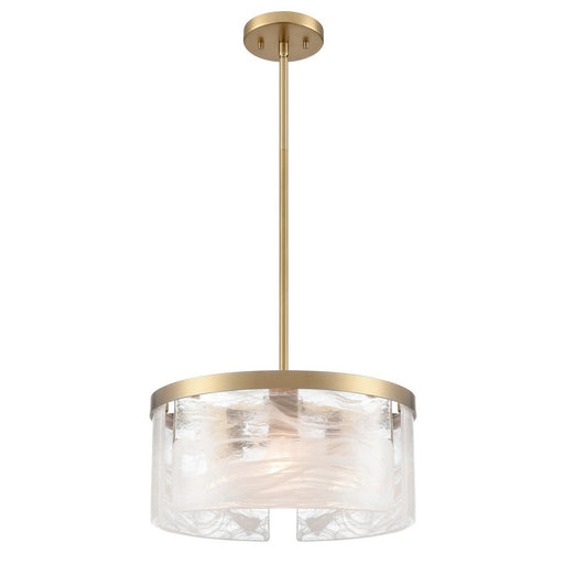 Skye 3-Light Drum Pendant in Brass