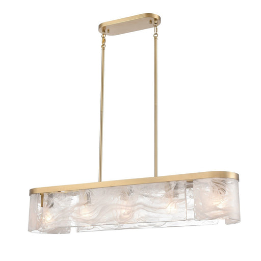 Skye 6-Light Linear Pendant in Brass