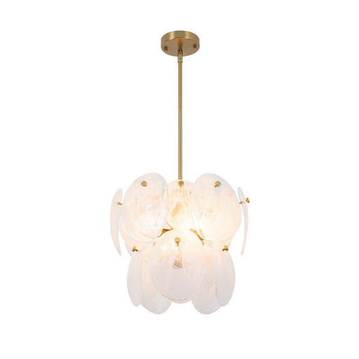 Lily 4-Light Pendant in Brushed Brass