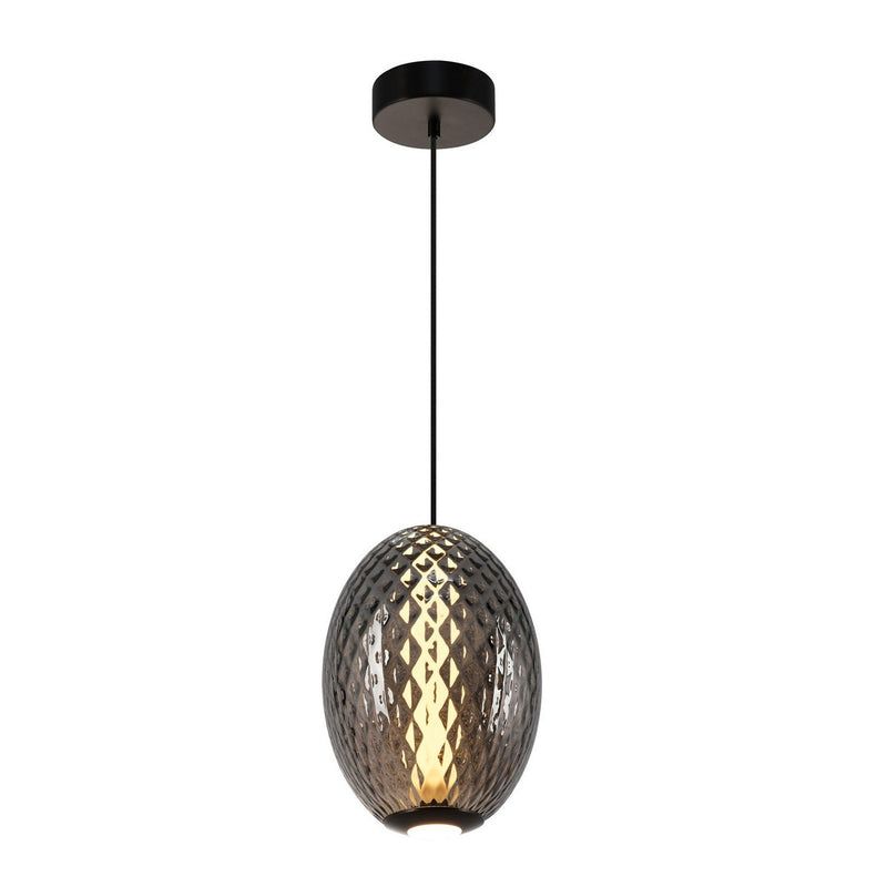 Celeste LED Oval Mini Pendant in Smoke