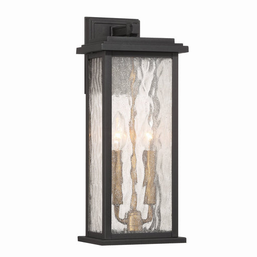 Estate Small 2-Light Outdoor Wall Lantern in Black and Brass