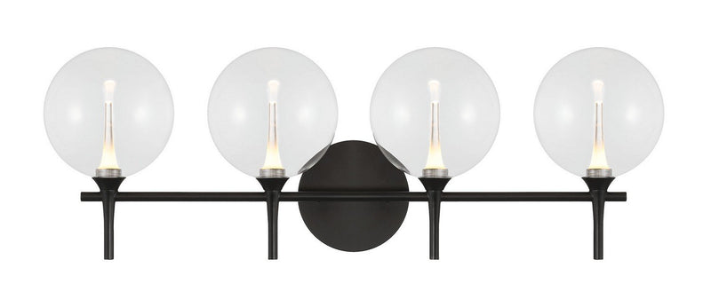 Iissa 4-Light 29.5" Vanity Light in Matte Black