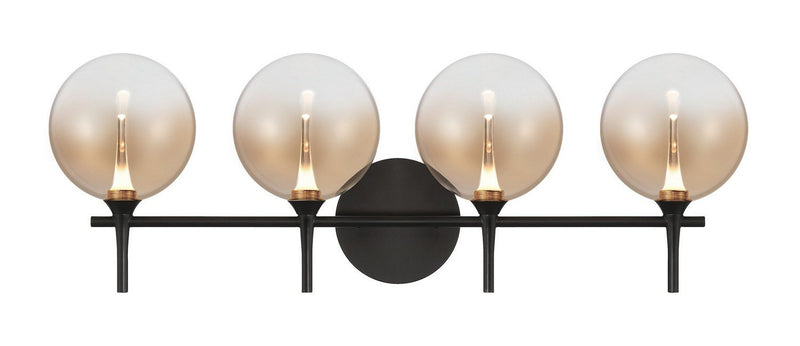 Iissa 4-Light 29.5" Vanity Light in Matte Black