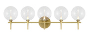 Iissa 5-Light 35.4" Vanity Light in Gold