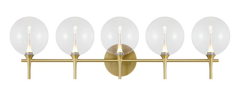 Iissa 5-Light 35.4" Vanity Light in Gold