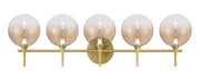 Iissa 5-Light 35.4" Vanity Light in Gold