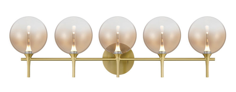 Iissa 5-Light 35.4" Vanity Light in Gold