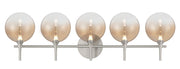 Iissa 5-Light 35.4" Vanity Light in Satin Nickel