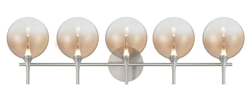 Iissa 5-Light 35.4" Vanity Light in Satin Nickel
