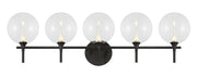 Iissa 5-Light 35.4" Vanity Light in Matte Black
