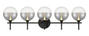 Iissa 5-Light 35.4" Vanity Light in Matte Black