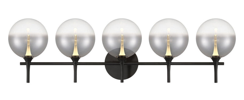 Iissa 5-Light 35.4" Vanity Light in Matte Black