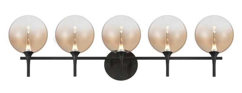 Iissa 5-Light 35.4" Vanity Light in Matte Black