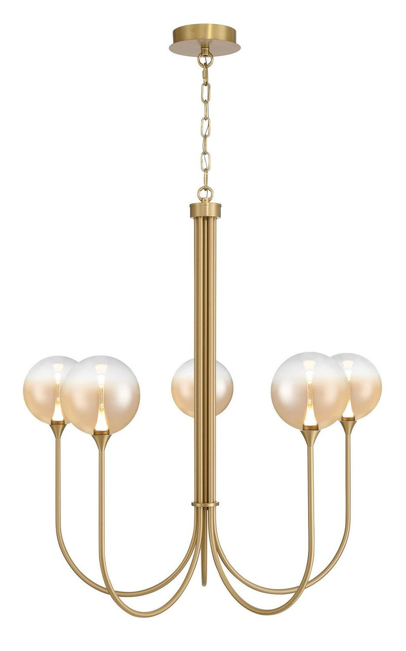 Iissa 5-Light 34" Chandelier in Gold