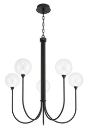 Iissa 5-Light 34" Chandelier in Matte Black