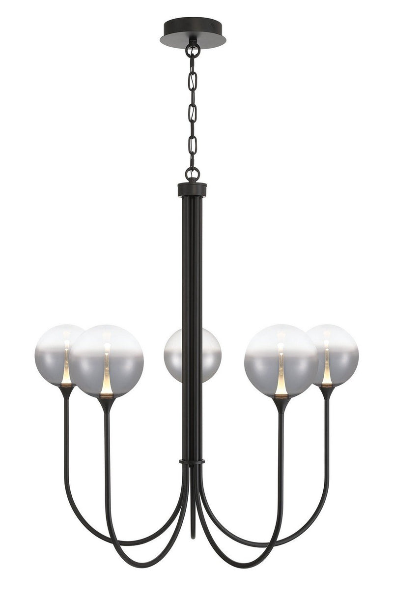 Iissa 5-Light 34" Chandelier in Matte Black