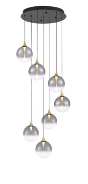 Iissa 7-Light 21" Cluster Pendant in Gold