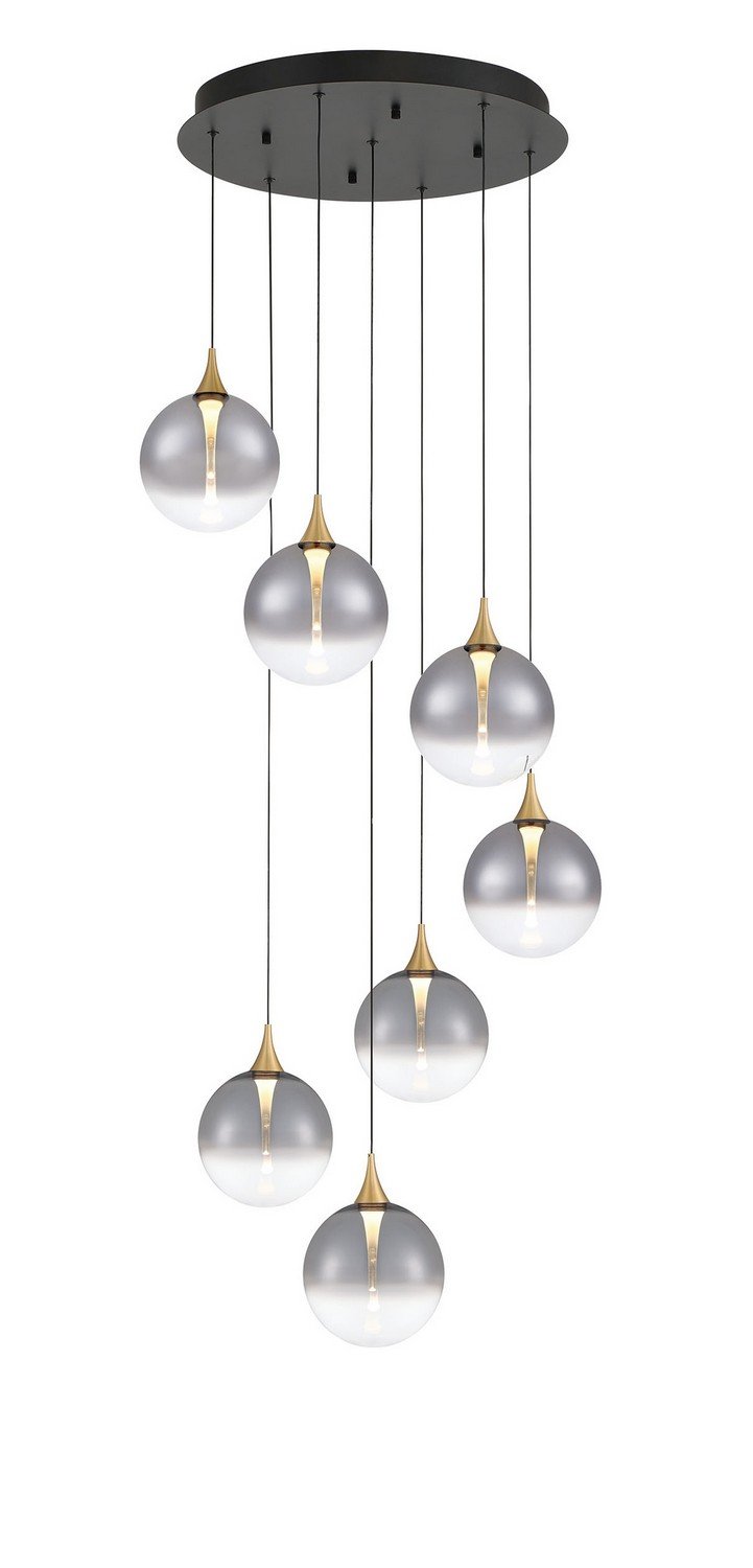 Iissa 7-Light 21" Cluster Pendant in Gold