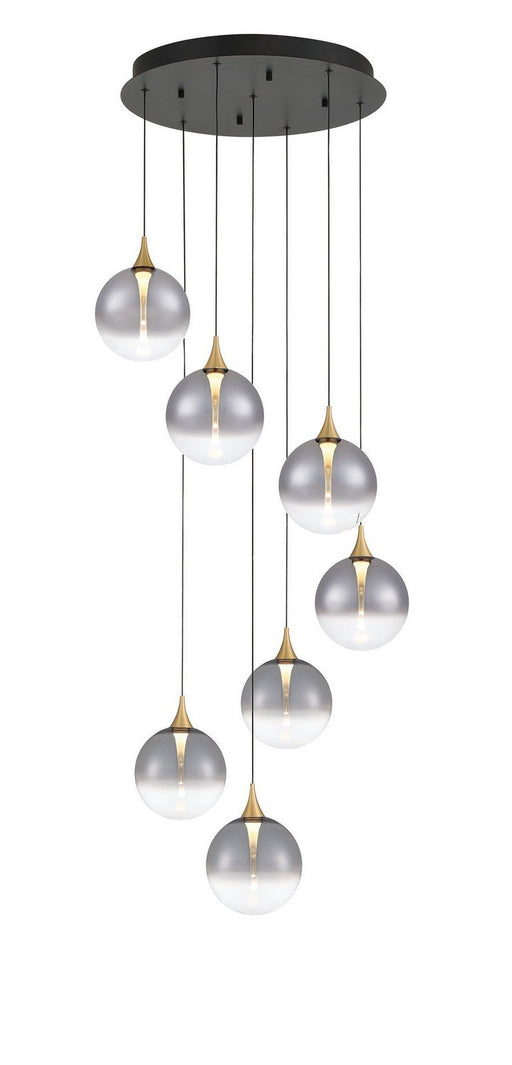 Iissa 7-Light 21" Cluster Pendant in Gold