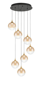 Iissa 7-Light 21" Cluster Pendant in Gold