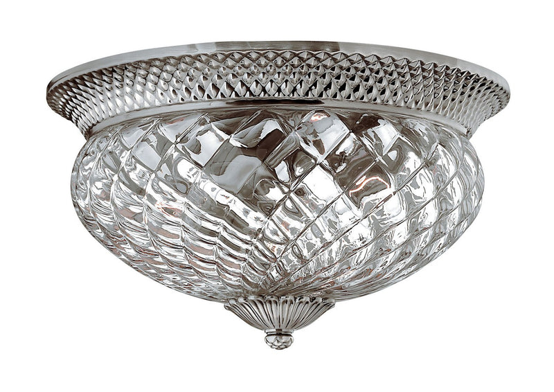 Plantation Medium 3-Light Flush Mount in Polished Antique Nickel
